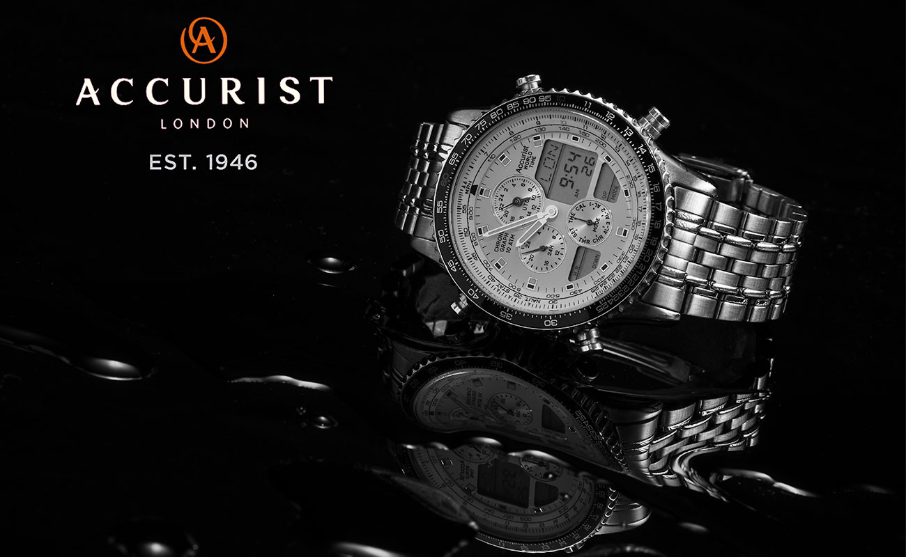 Accurist watch commercial photography of a Accurist watch in a photography studio