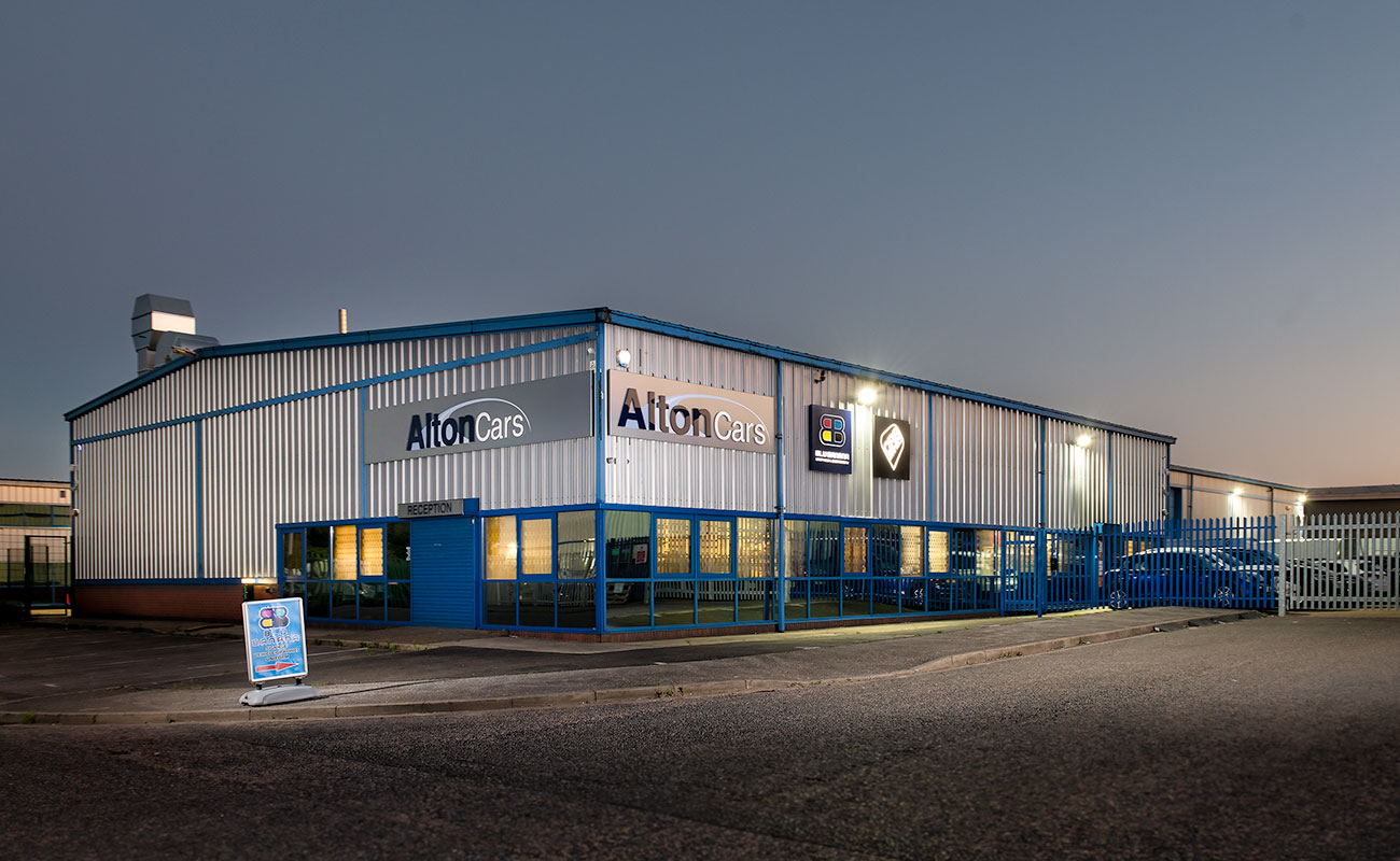 Architecture Photography. Alton cars Architecture Photography. Alton cars at dusk